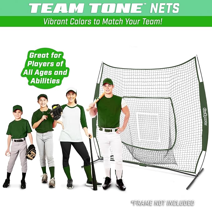 GoSports Replacement 7 x 7 ft Baseball Net - NET ONLY - Frame NOT Included - Choose Your Color