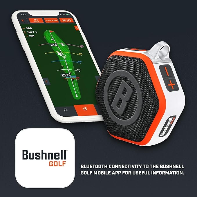 Bushnell Golf Wingman Mini Bluetooth Speaker with GPS Orange