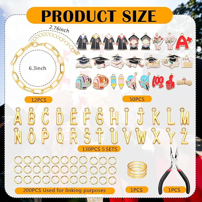 Kigeli 394 Pcs Sports Bracelets for Women DIY Game Bracelets kit Softball Baseball Football Jewelry Crafts Adjustable Gold Letter Charms Keychain for Team Sport Lovers Gifts