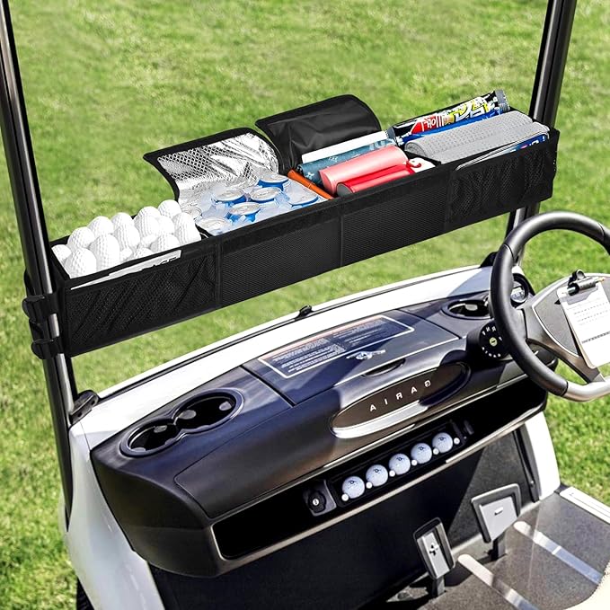 Grekos Golf Cart Inner Storage Tray, Upgraded 1680D Golf Cart Front Storage Basket