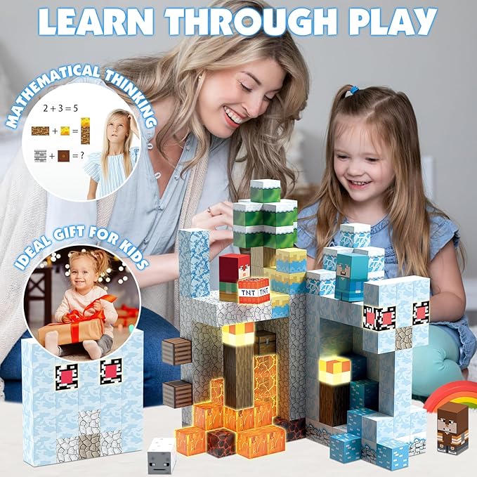 200PCS Magnetic Building Blocks, Magnetic Blocks Building STEM Construction Toys - Image 5