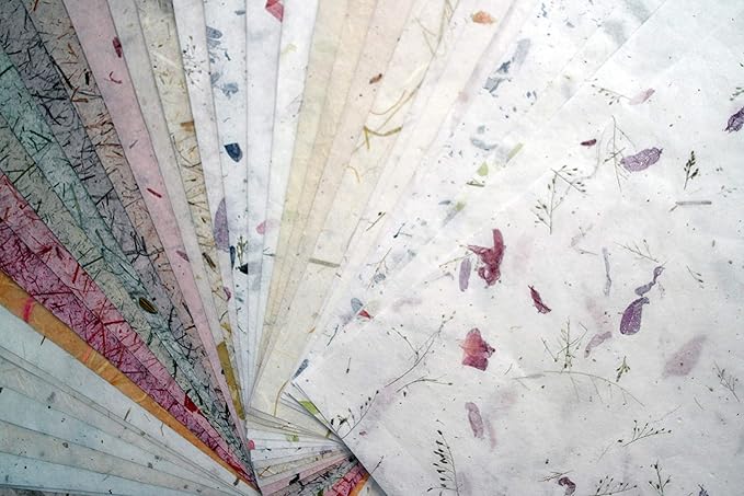 50 Sheets 8.5 x 11 Thin Mulberry Paper Sheets Handmade Art Tissue Washi Paper - Image 2