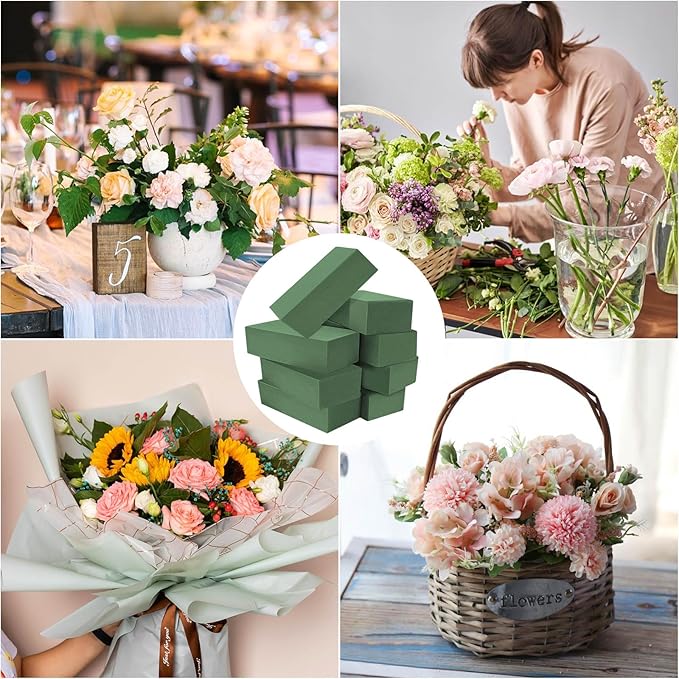Acrux7 8 Pack Floral Foam Blocks 9x4.3x3 Inch Florist Foam Bricks - Image 6