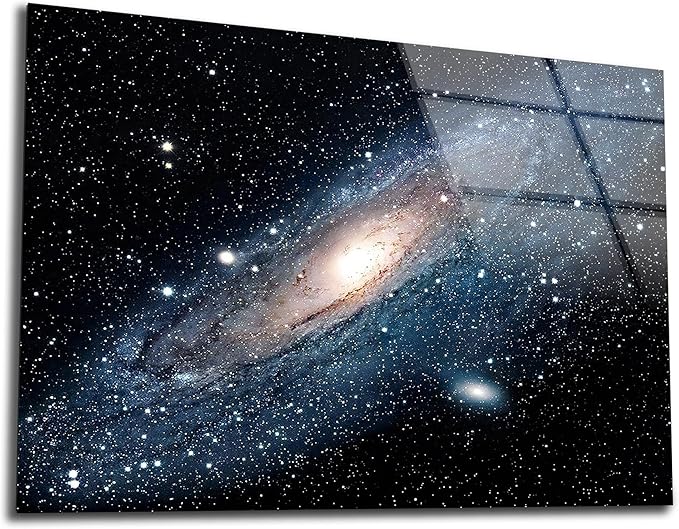 SpiritualHands Andromeda Space Galaxy Glass Wall Art Painting by SpiritualHands
