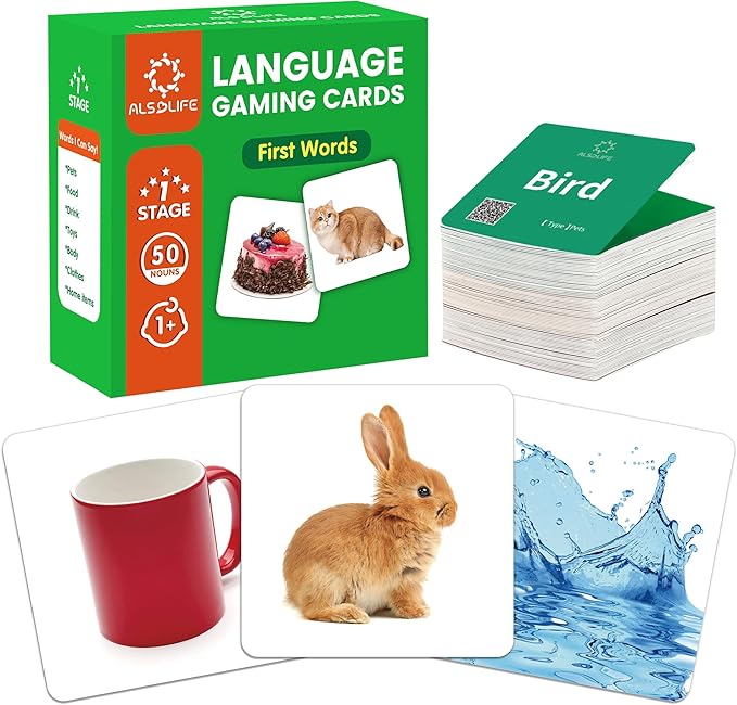 50 First Words Flash Cards for Baby by ALSOLIFE