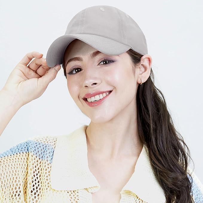 Cotton Baseball Cap Dad Hat – Washed Low Profile Adjustable Hat for Men Women Casual Outdoor Running Golf