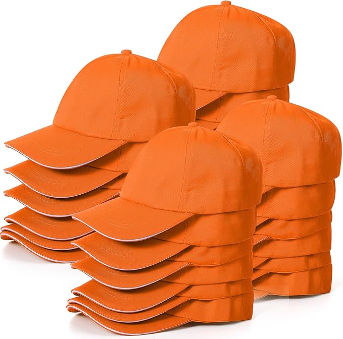 Shyyween Kids Baseball Caps Youth Adjustable Plain Baseball Hats Cotton Blank Hats Bulk for Girls Boys Sport Team