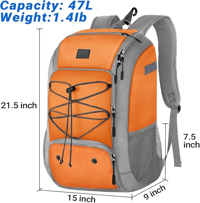 MATEIN Baseball Backpack, Softball Bat Bag with Shoes Compartment for Youth, Boys and Adult, Lightweight Baseball Bag with Fence Hook Hold TBall Bat, Batting Mitten, Helmet, Caps, Teeball Gear