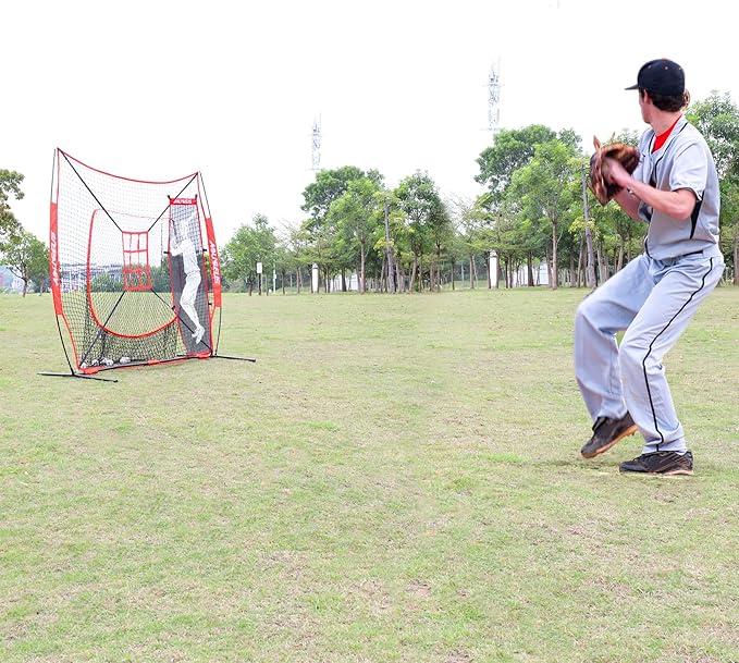 Baseball Softball Batter Dummy,Pitching Target,with Adjustable Strike Zone Attachment,Pitching Aid for Improved Accuracy