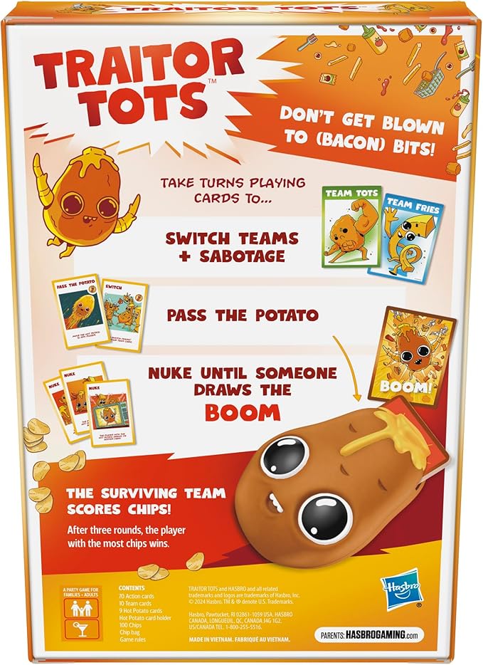 Hasbro Gaming Traitor Tots Card Game | Explosive Potato Party Card Game - Image 3