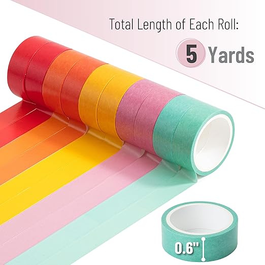 Mr. Pen- Washi Tape Set, 10 Rolls, Summer Design, Decorative Tape, Washi Tapes - Image 4