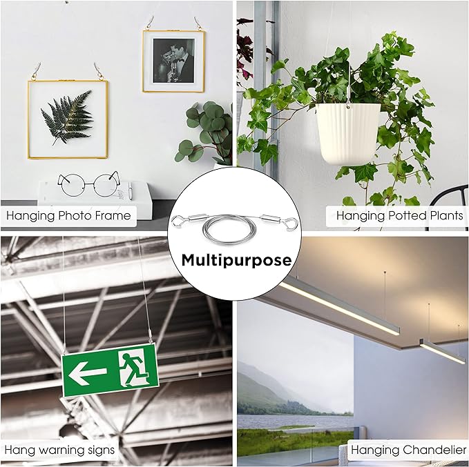 Adjustable Picture Hanging Wire 2PCS Mirror Frame Kit 2m x1.5mm Heavy Duty - Image 5