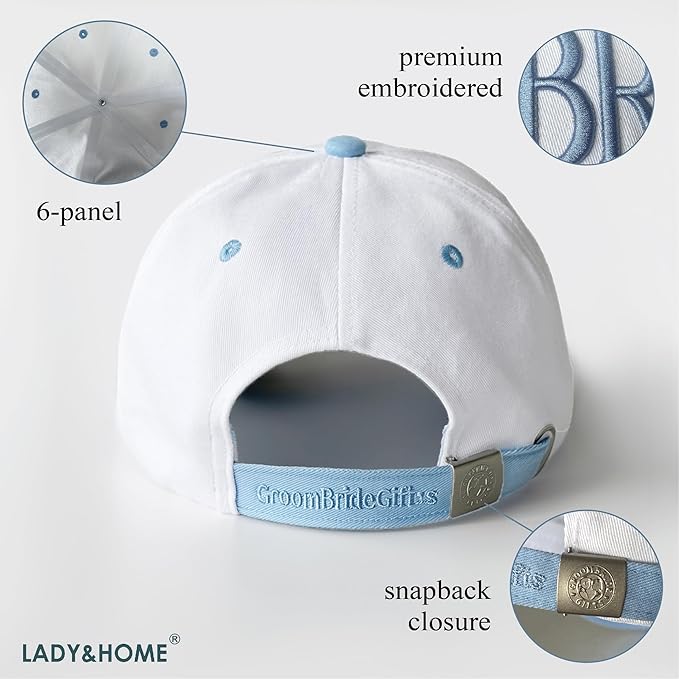 LADY&HOME Bride Baseball Hat,Bach Party Decorations,Bridal Shower Accessory,Bride to Be Gift,Bridesmaid Favor