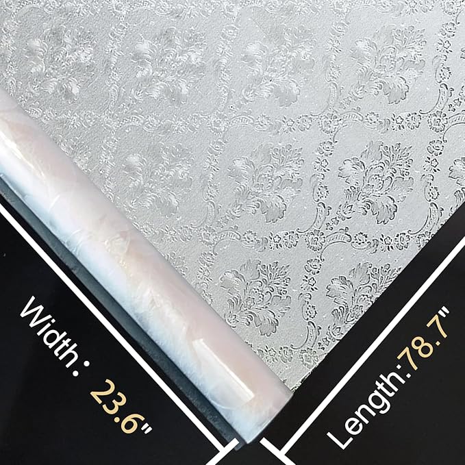Window Privacy Film Decorative for Front Door, Bathroom Static Cling Stained - Image 8
