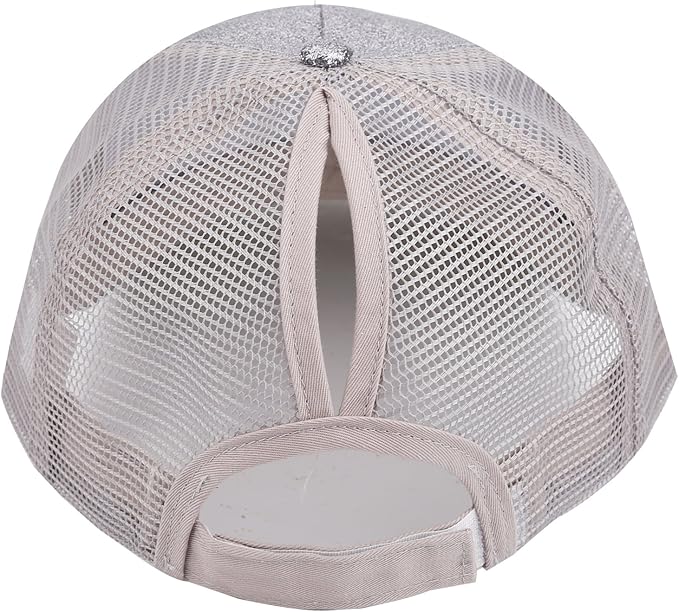 Criss Cross Hat Washed Distressed Baseball Cap Ponytail Hat High Messy Bun Ponycap for Women