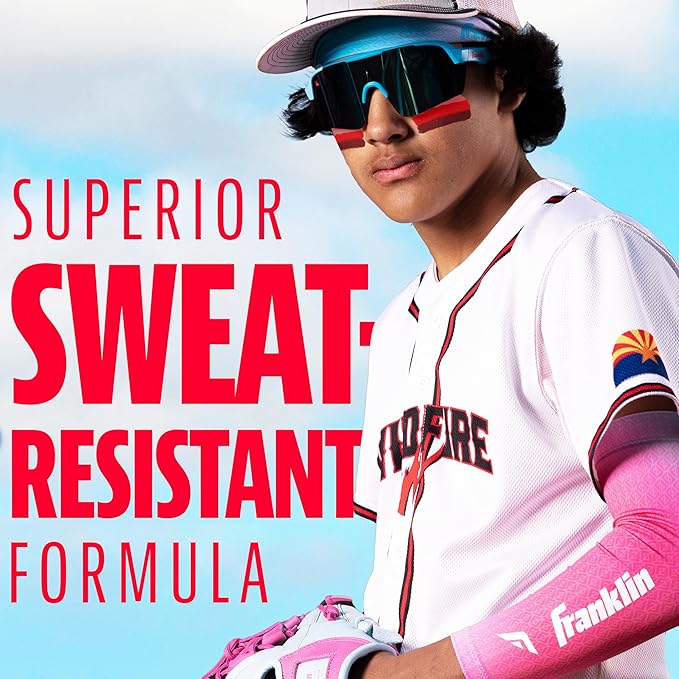 Franklin Sports Eye Black Stick - Baseball Softball + Football Eye Black for Kids + Adults - Sun Glare Reduction - Red Fusion