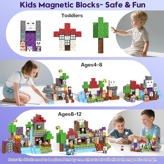 150PCS Magnetic Blocks, Magnet Tiles Toys - Image 5