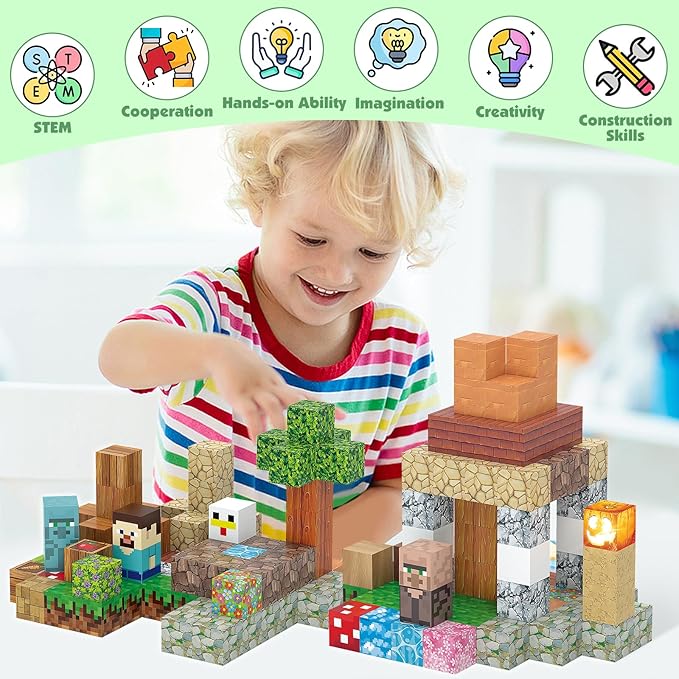 Magnetic Blocks Toy Building Set - Image 4