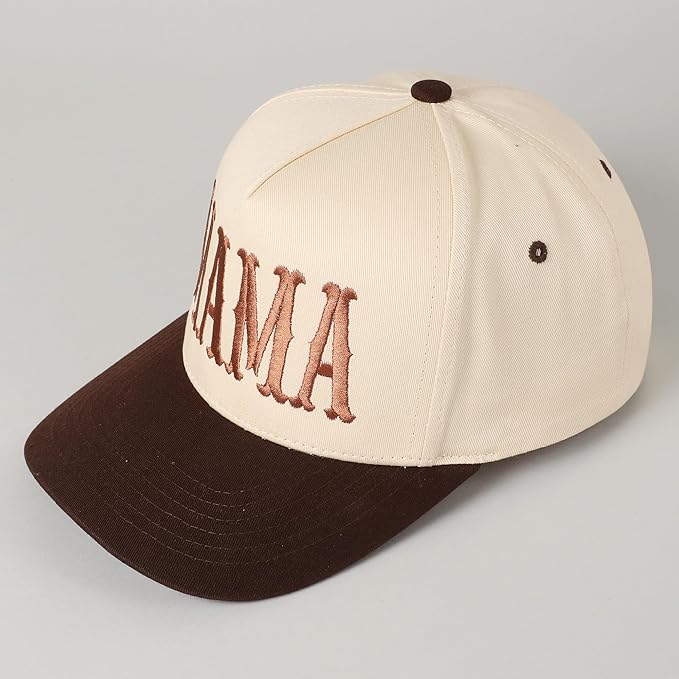 MIRMARU Two-Tone Vintage Canvas Trucker Hats for Men & Women, Adjustable Size Baseball Caps with Trendy Embroidered Design