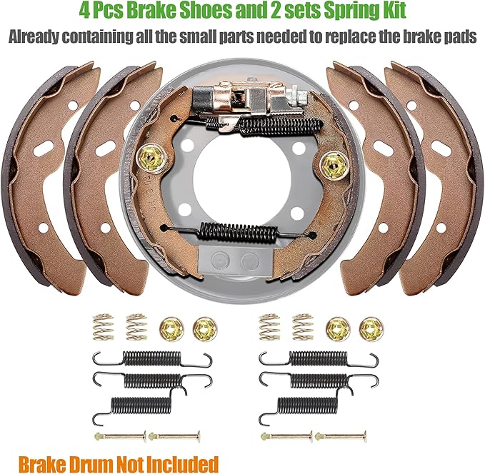 10L0L Golf Cart Brake Shoes,Brake Pads and Bendex Drum Spring Kit for Yamaha 1993-Up G14, G16, G19-G22 and 1996-Up TXT/EZGO/ST350/Workhorse/Medalist 1997 UP OEM 27943G01 27945G01 70794G01 70795G01