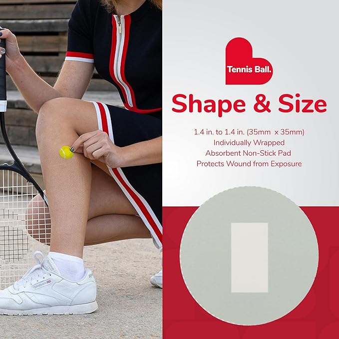 BioSwiss Bandages, Tennis Ball Shaped Self Adhesive Bandage Set, Latex Free, Sterile Wound Care, 50 Count