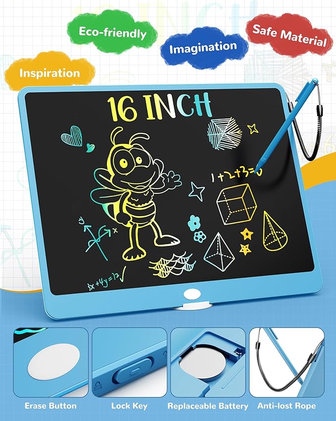 KOKODI LCD Writing Tablet, 16 Inch Colorful Doodle Board Drawing Tablet - Image 6