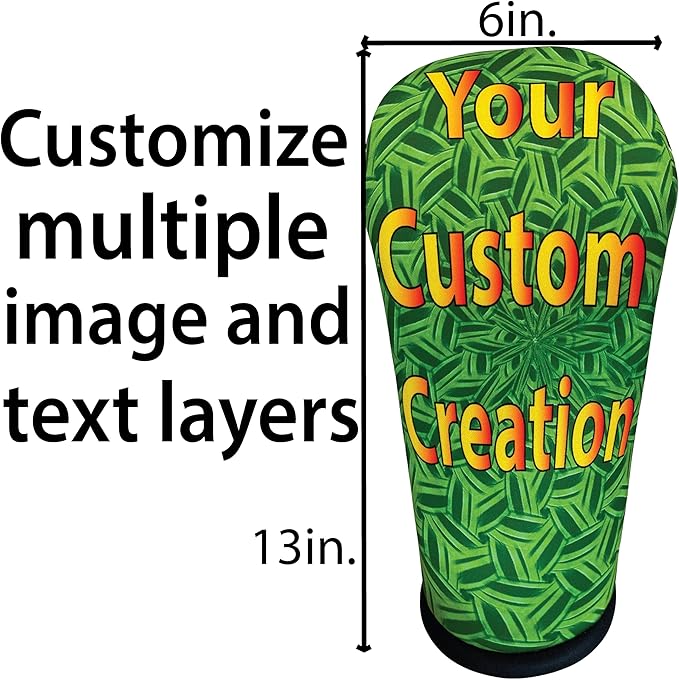 Custom Driver Golf Club Head Cover - Personalized Design with Full-Color Printing - Durable, Stylish, and Protective Accessory for Golf Enthusiasts