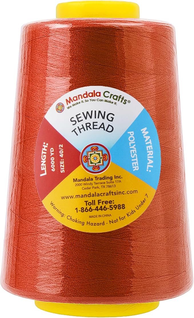 Mandala Crafts 4 Pack of Serger Threads Cones Spools - Image 4