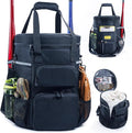 VIGERARI Baseball Bucket Bag- Coach Bag-Expandable Softball Bucket Organizer with Padded Seat