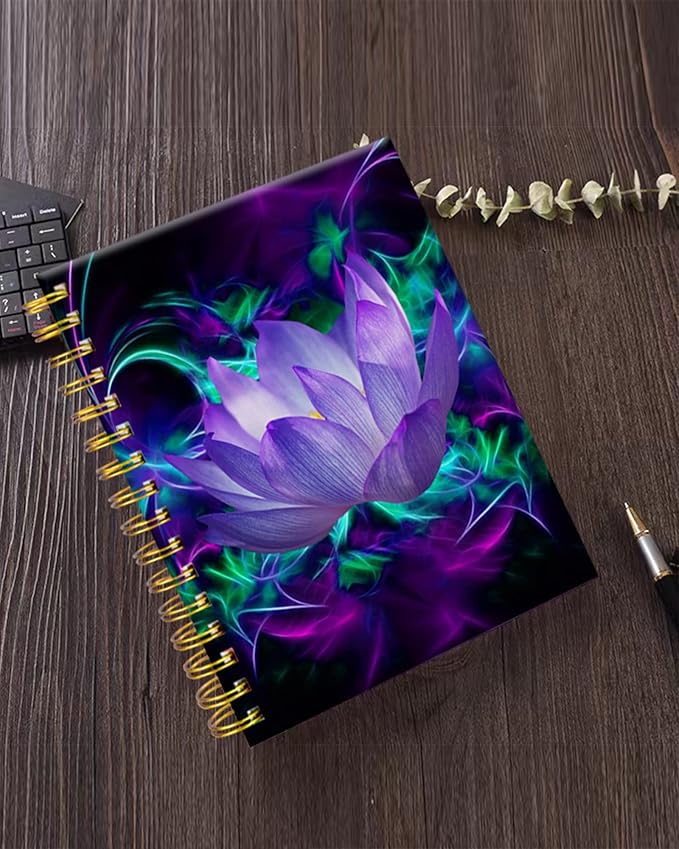 iampanda Spiral Journal Notebook, Chic Floral Strong Twin-Wire Binding - Image 5