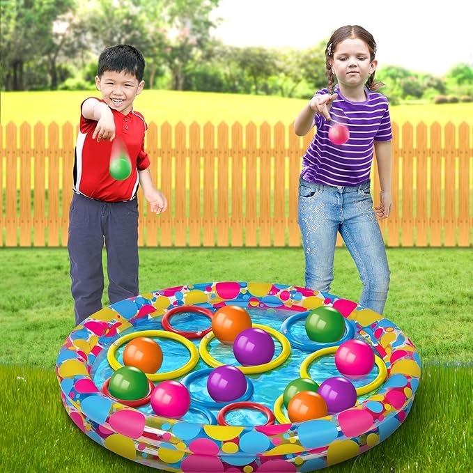 Gamie Floating Ring Toss Game for Kids, Outdoor Carnival Game Set - Image 6