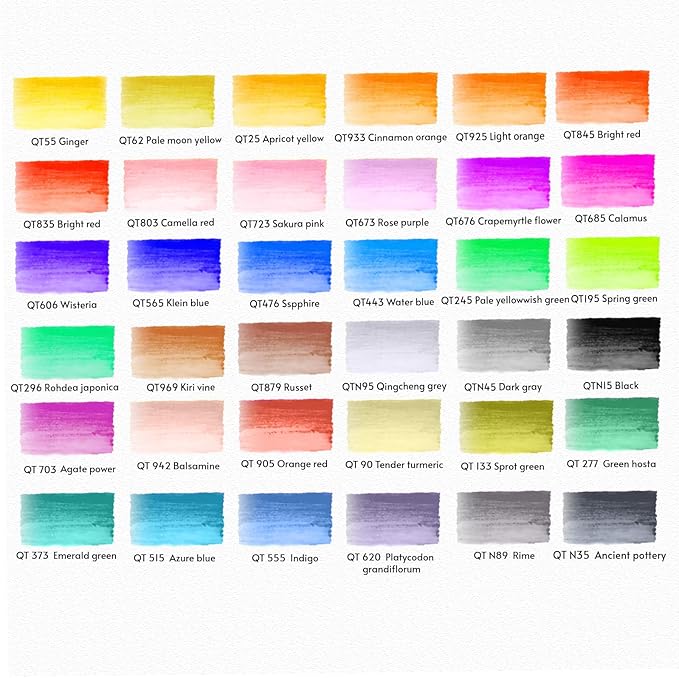 Watercolor Pens Set, 36-Color Dual Tip Paint Markers, Water-Based Coloring - Image 2