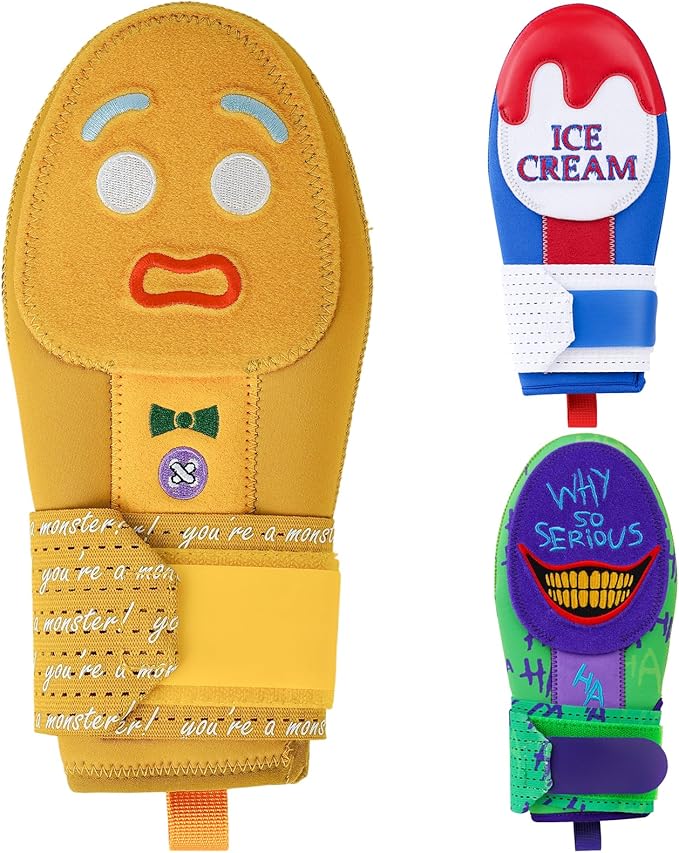 Baseball Sliding Mitt - Sliding Mitt for Youth - Drippy Drip Accessory Gingerbread Man, Coco, Scary HaHa - Softball