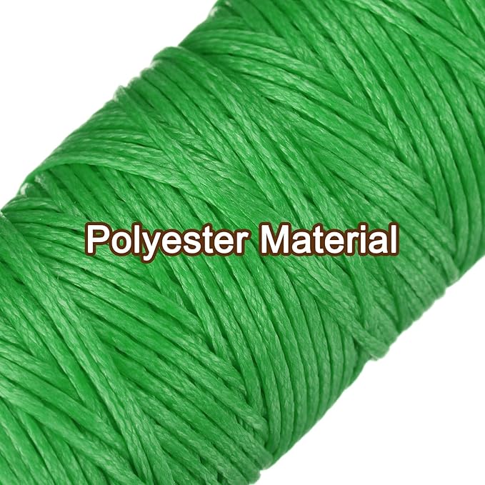 uxcell Leather Sewing Waxed Thread, 55 Yards / 50m 0.8mm 150D Flat Polyester - Image 3