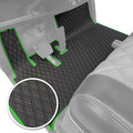 Xtreme MATS Golf Cart Rubber Floor Mat Compatible with Yamaha Drive2 EFI QuieTech Models Only (2017-2026) & UMAX Rally 4x4 - Black with Green Trim