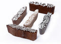 Hashcart | Set of 5 | Mehndi Print Blocks Border Pattern Wooden Stamp, by Hashcart