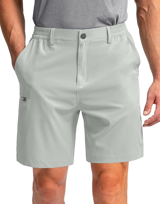 Pinkbomb Men's Golf Shorts with 6 Pockets Stretch Quick Dry Hiking Work Dress Shorts for Men