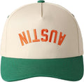 MIRMARU Two-Tone Vintage Canvas Trucker Hats for Men & Women, Adjustable Size Baseball Caps with Trendy Embroidered Design