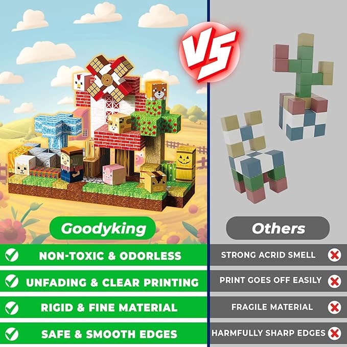 Goody King Magnetic Blocks | 120PCS Magnetic Building Blocks, Magnetic Farm - Image 4