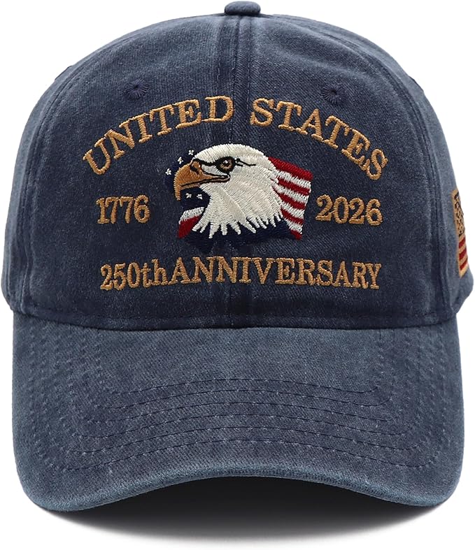 4th of July Hat 250 Anniversary USA Hat American Flag Trucker hat for Women Men Fourth of July Patriotic Eagles Hat