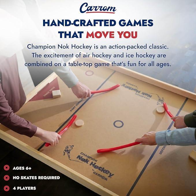 Carrom Champion Nok Hockey Game — Wooden Board Games - Image 3