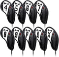 The Golf Father Funny Golf Club Covers, Driver Fairway Wood Hybrid Headcover, Mallet Putter Covers Blade Headcovers Putter Cover Magnetic, Black and White Color Iron Covers for Most Brands