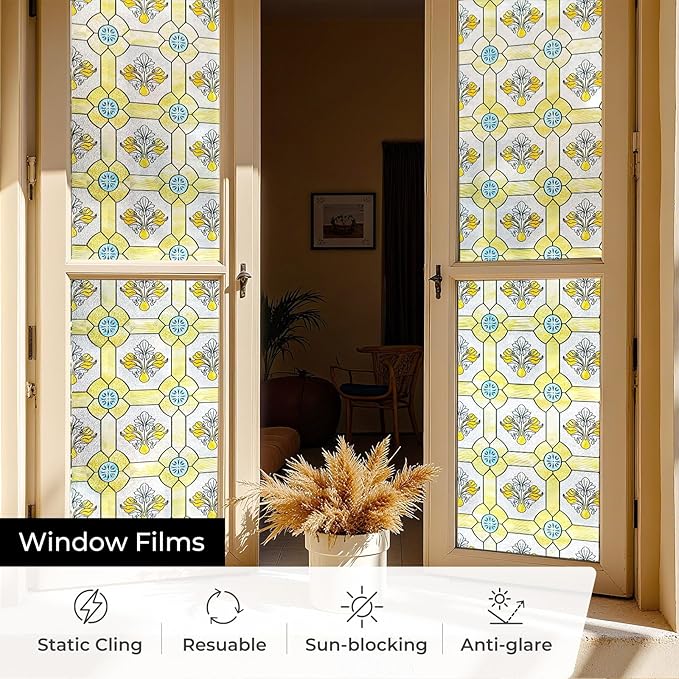 3D Stained Glass Window Film, Decorative Window Privacy Film - Image 3