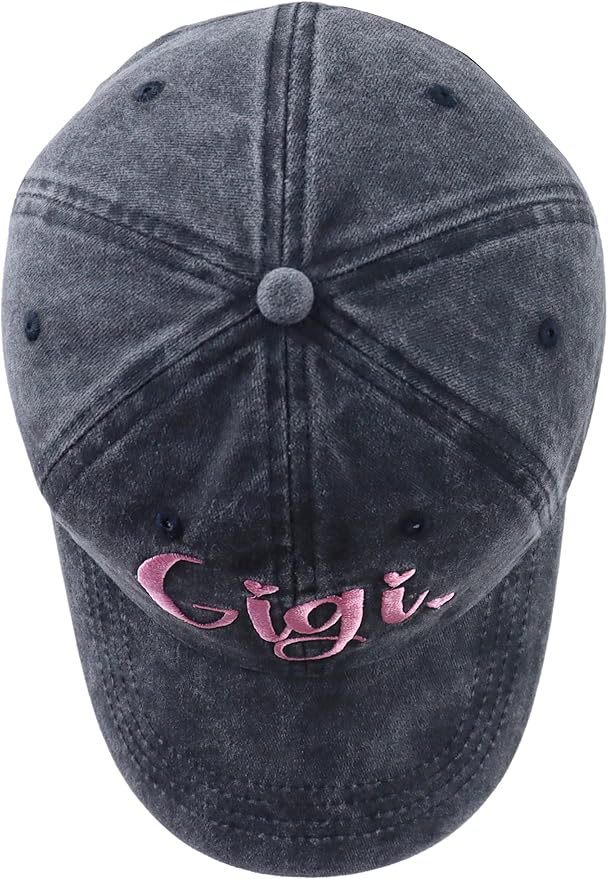Gigi Mimi Hats for Women, Adjustable Cotton Embroidered Grandma Baseball Cap