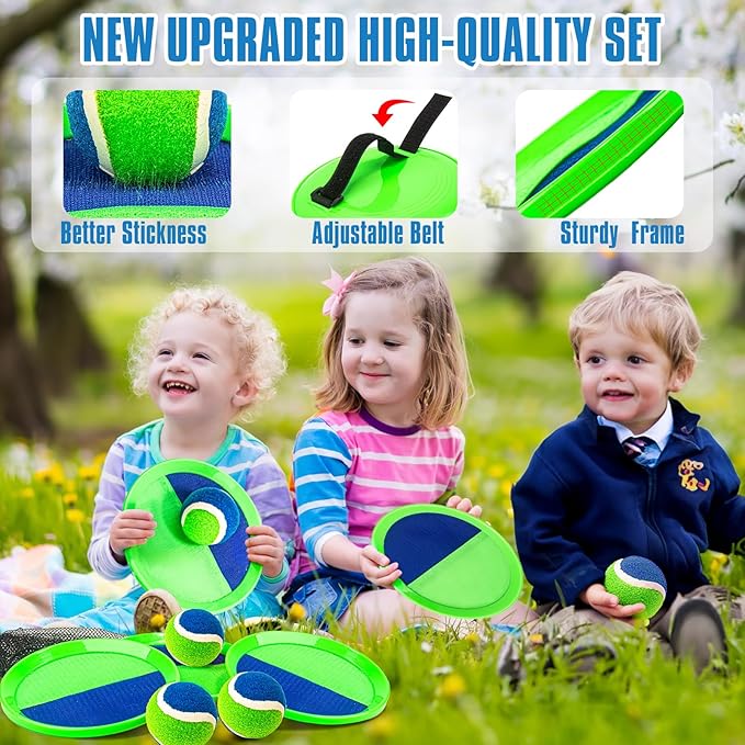 Toss and Catch Ball Set, Pool Beach Outdoor Toys Games - Image 3
