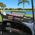 KEMIMOTO Golf Cart Storage Bag, Front Storage Basket with Insulated, Foldable Golf Cart Organizer Bag, Compatible with EZGO Club Car Precedent, Tempo, Onward, Drive2, No Drilling, Black
