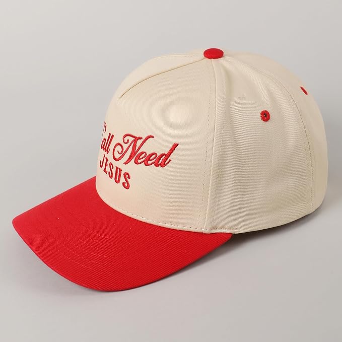 MIRMARU Two-Tone Vintage Canvas Trucker Hats for Men & Women, Adjustable Size Baseball Caps with Trendy Embroidered Design