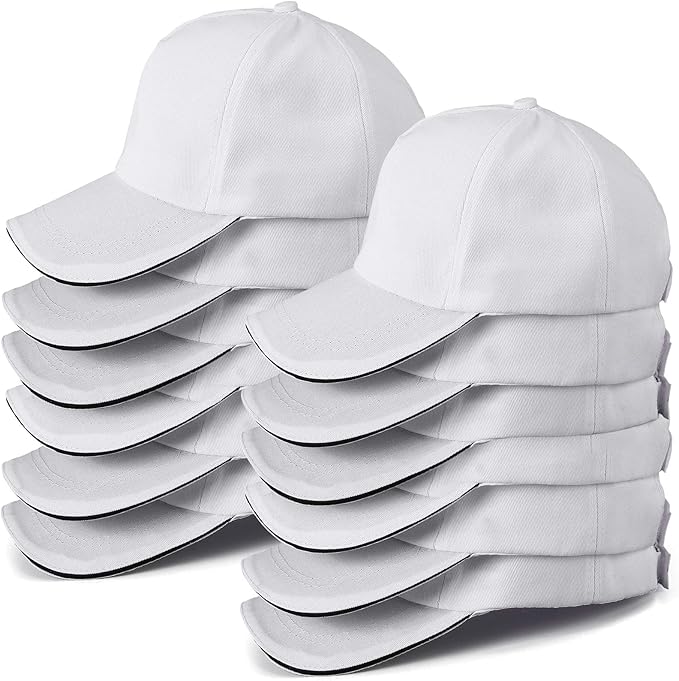 Shyyween Kids Baseball Caps Youth Adjustable Plain Baseball Hats Cotton Blank Hats Bulk for Girls Boys Sport Team