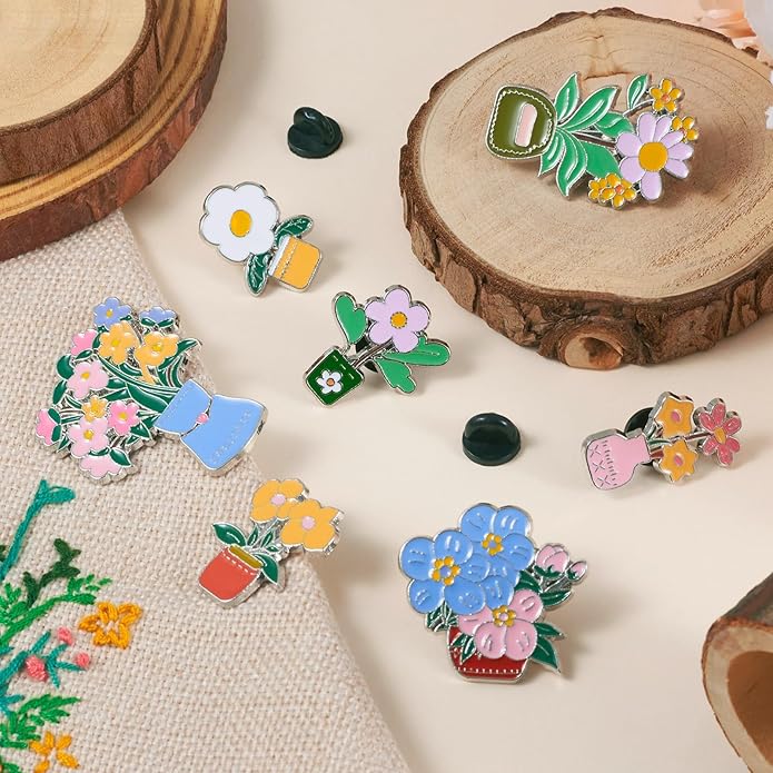 Mixed Enamel Pins for Backpacks, Beadthoven Cute Enamel Brooch Pins Set - Image 6