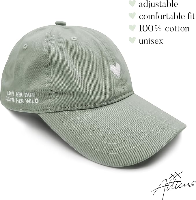 Atticus Poetry Hat, Embroidered Brushed Cotton Women’s Baseball Hat Unisex Fit, Adjustable One Size